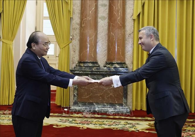 President Receives Newly-Appointed Ambassadors of South Africa, Saudi Arabia, Belgium