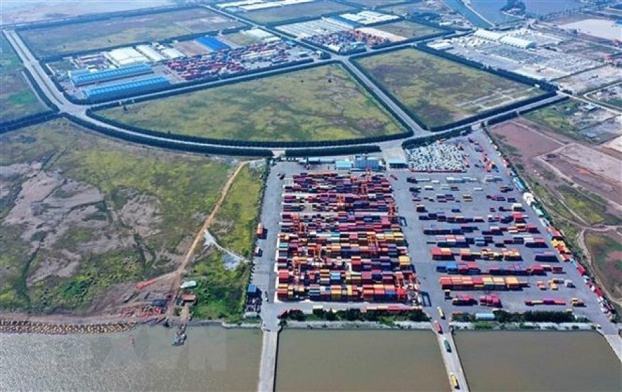 At Nam Hai Dinh Vu Port in Hai Phong city. Photo: VOV