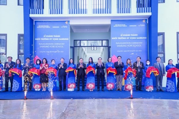 The 4th Hope School inaugurated in Lang Son province. Photo courtesy of Samsung Vietnam