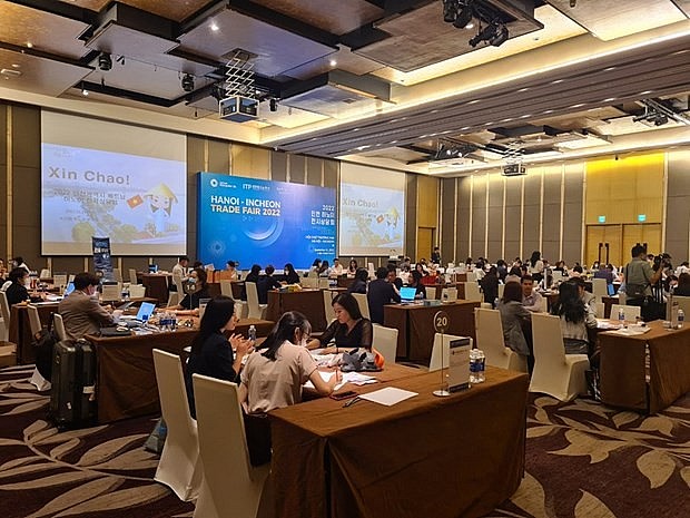 The Hanoi - Incheon trade fair has connected many Vietnamese and Korean firms. Photo: VNA