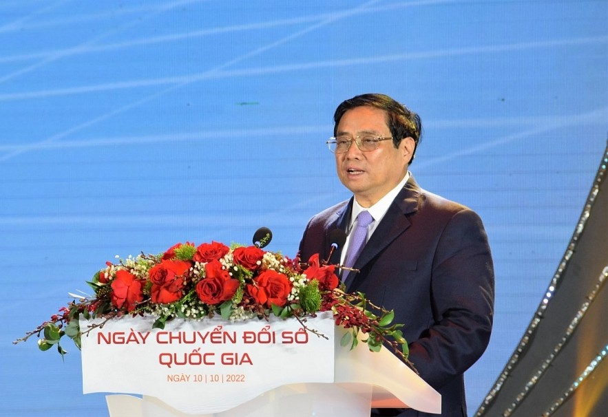Prime Minister Pham Minh Chinh speaks at the event