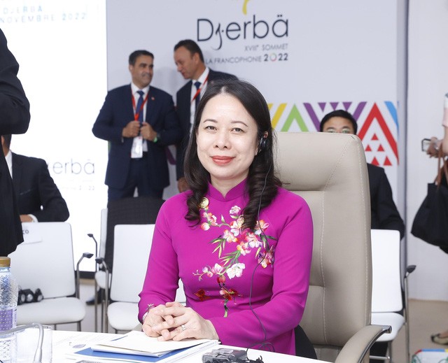 Vice President Vo Thi Anh Xuan attended the opening of the 18th Francophonie Summit. Photo: VNA