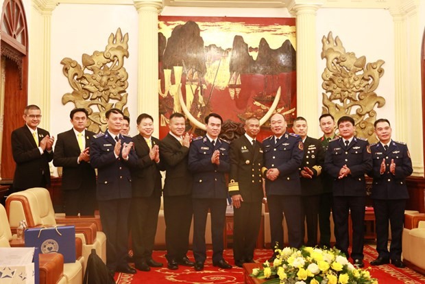 The VCG High Command and THAI-MECC delegations. Photo: canhsatbien.vn