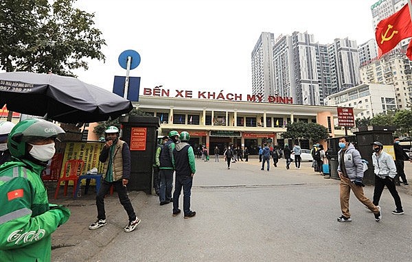 My Dinh Station is one of the busiest in the capital city. Photo: VNA