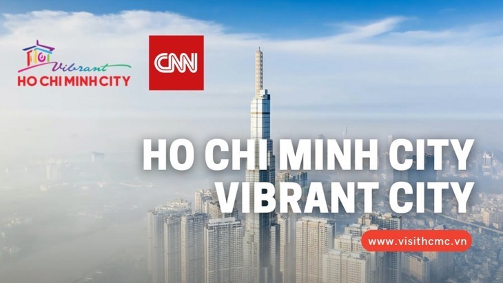A video entitled “Ho Chi Minh City – Vibrant City” is screened on CNN. (Photo courtesy of the HCM City’s Department of Tourism