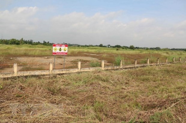 A dioxin contaminated area in Bien Hoa Airbase. Photo: VNA