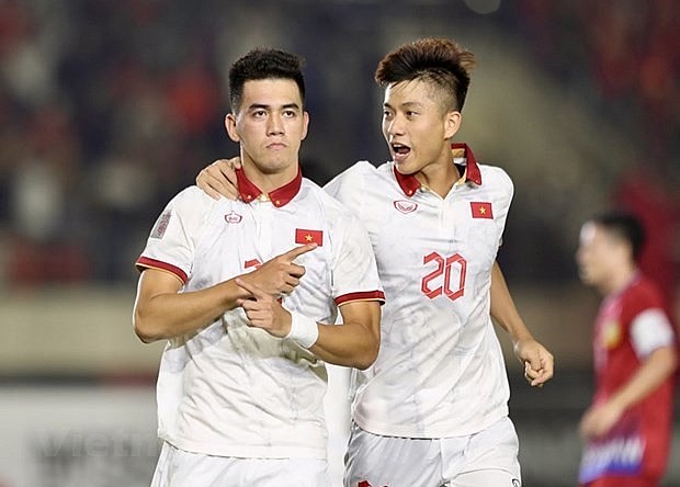 The Vietnamese team are hoped to defeat Singapore to enter the AFF Cup 2022 semifinals early. Photo: VietnamPlus