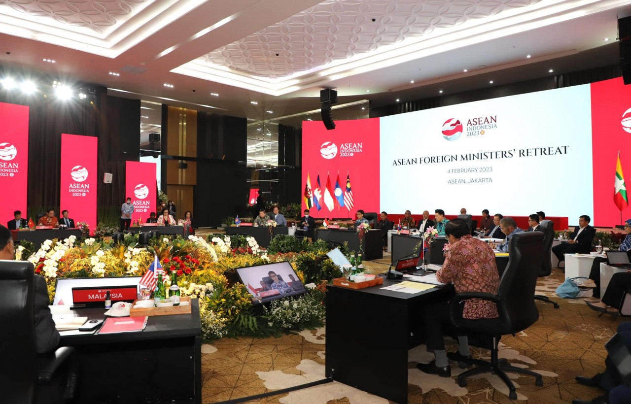 At the  ASEAN Foreign Ministers’ Retreat.
