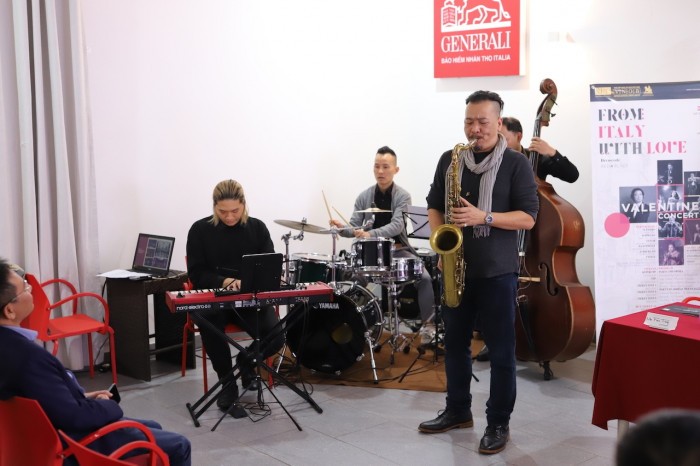 Artists performing at the press conference announcing the event. Photo: Bach Duong