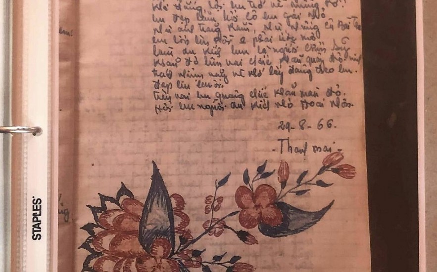 A page from a notebook that U.S. veteran Peter Mathews found during the Vietnam War, as posted on his Facebook page. Photo courtesy of Peter Mathews' Facebook page