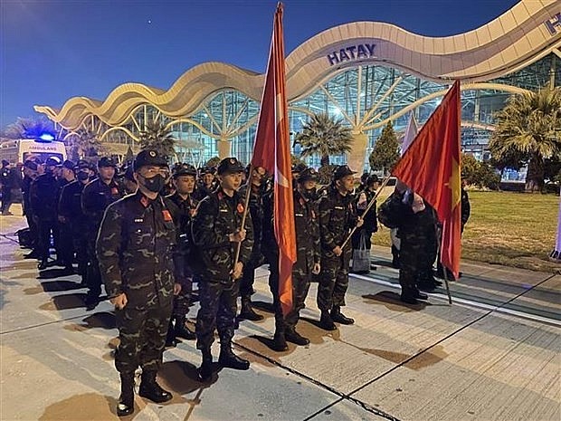 Vietnam People’s Army soldiers arrive in Hatay (Photo: VNA)