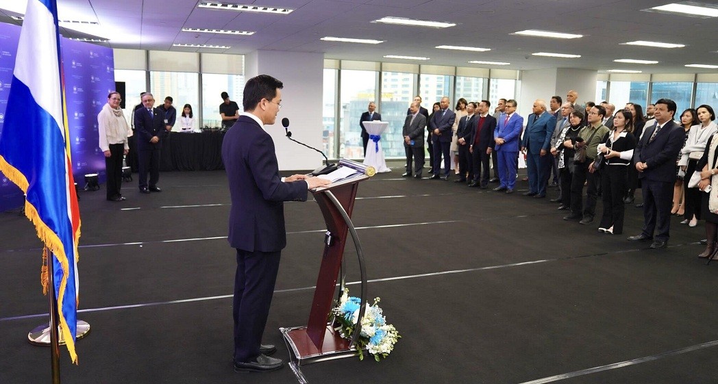 Vietnamese Deputy Foreign Minister Ngoc speaks at the event. Photo: Capital Place
