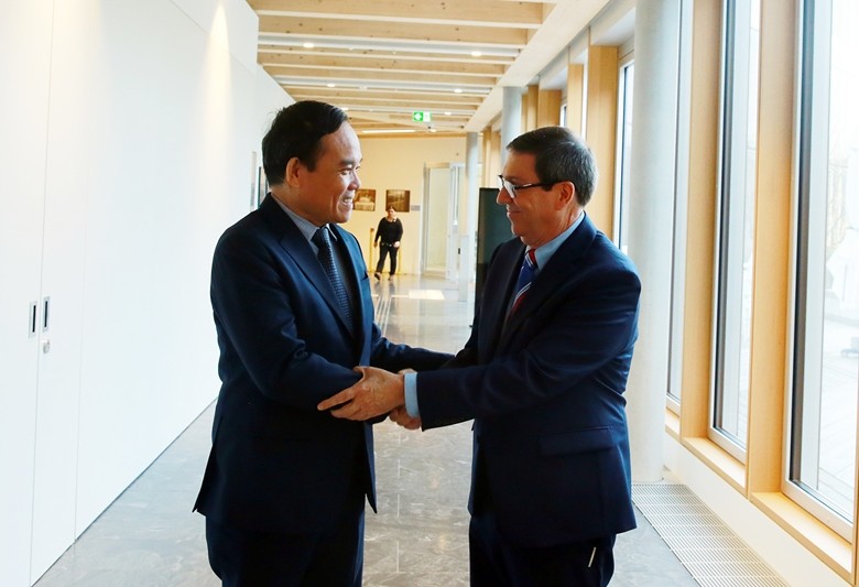 Deputy PM Tran Luu Quang and Cuban Foreign Minister Bruno Eduardo Rodriguez Parrilla. Photo: VNA
