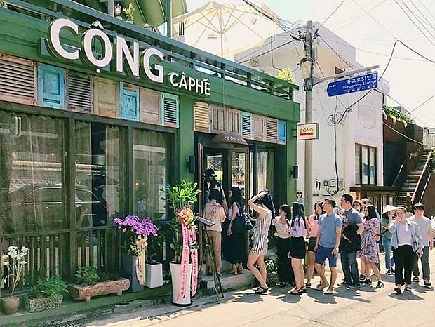 A Vietnamese coffee shop in the Republic of Korea (Photo: cafebiz.vn)
