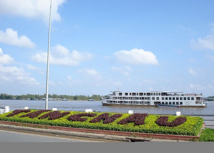Tan Chau Port, An Giang Province in the Lower Mekong River. Photo: Internet