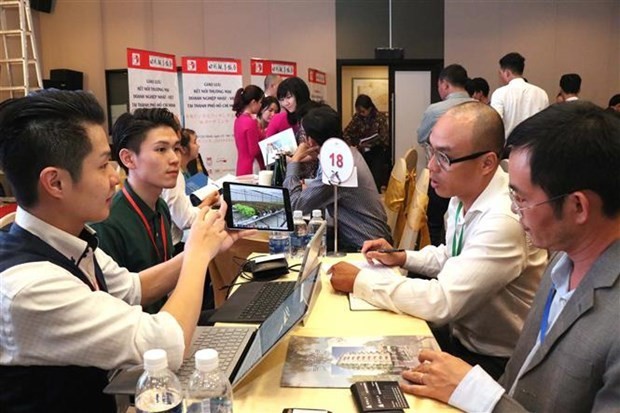 At a Vietnam-Japan business networking in Ho Chi Minh City. Photo: VNA