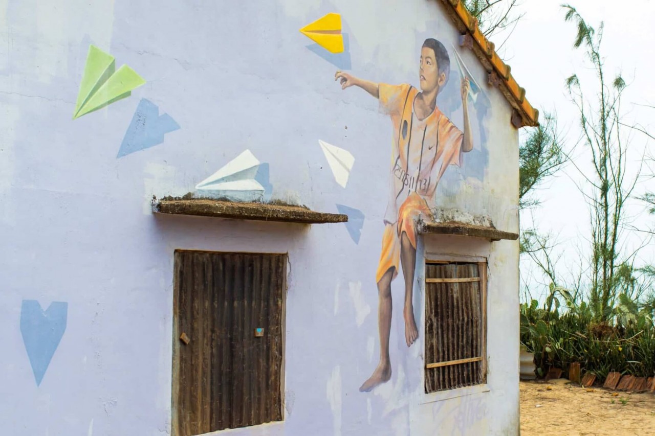 One of the murals at Tam Thanh Mural Village. Photo: Hidden Hoi An