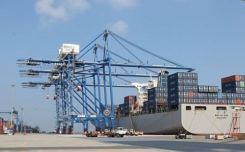 Goods loaded at Tan Cang - Hai Phong International Container Terminal (TC-HICT) in northern city of Hai Phong. Growing global demand for electronics, investments and sustainability initiatives will drive Viet Nam’s key exports. Photo: VNS