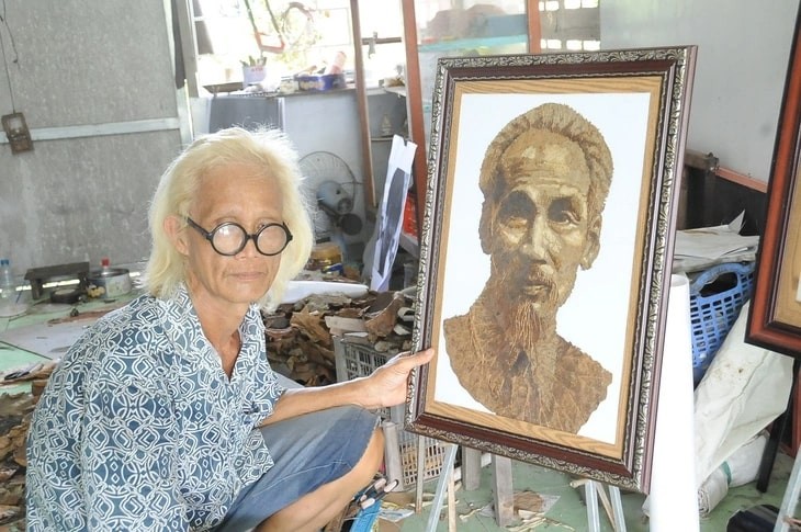Vietnamese Artist Creates Unique Portraits From Lotus Leaves