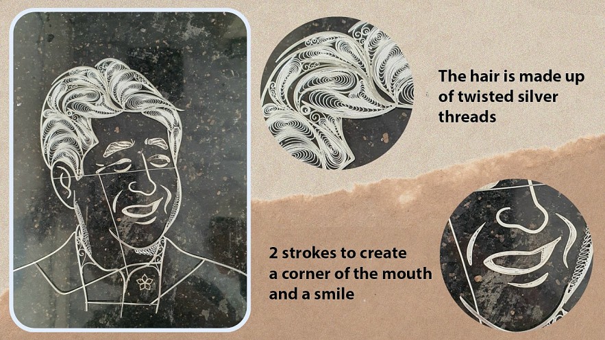Vietnamese Artists Depict Late Japanese PM Shinzo Abe in Silver Painting