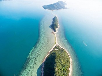 Visit The Majestic Sand Path In The Middle Of Thanh Lan Beach