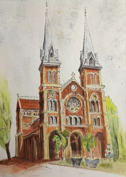 Russian Artist Draws Beautiful Artworks About Vietnam