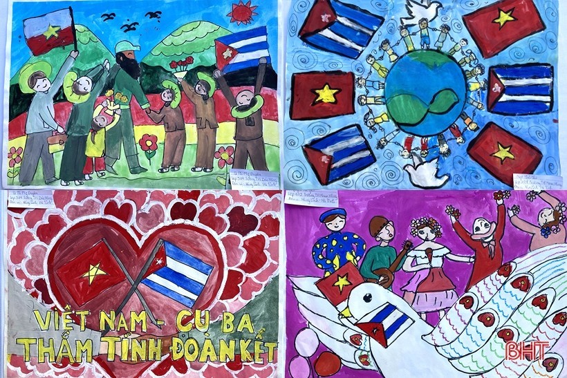 Vietnam - Cuba Painting Contest Received Vigorous Response from Children
