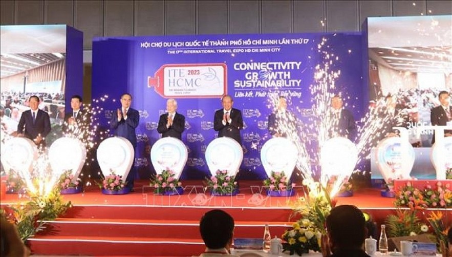 Delegates at the opening ceremony of the 17th International Travel Expo Ho Chi Minh City 2023.