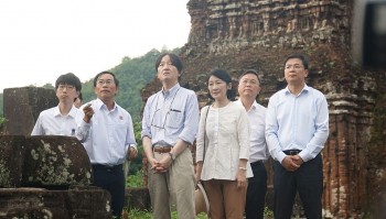 Japanese Crown Prince and Princess visit My Son Sanctuary