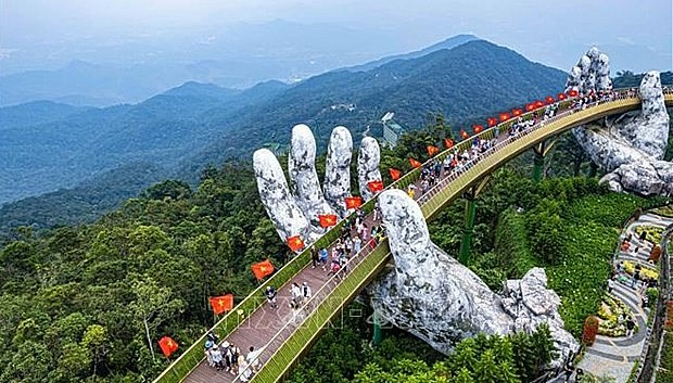 Golden Bridge, a tourist magnet in Da Nang city (Photo: VNA)