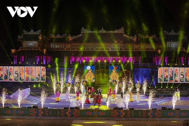 An art program at the Hue Imperial City Relic Site (Photo: VOV) 