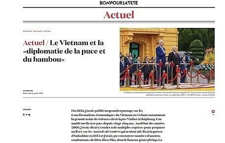 A screenshot of the article on the website. (Photo: VNA)