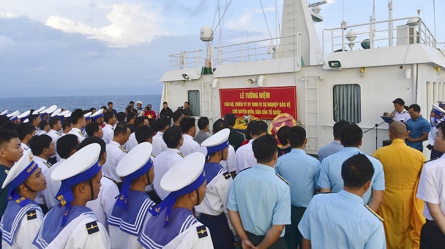 Commemoration Ceremony for 64 Soldiers who Fell while Protecting Gac Ma Island