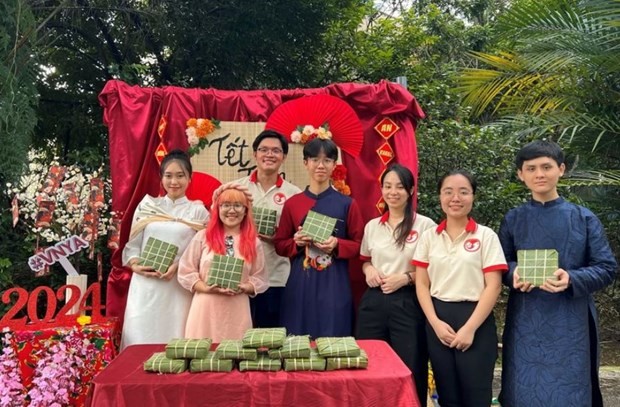 Vietnamese students at the event. Photo: VNA