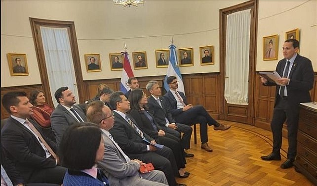 At the working session.