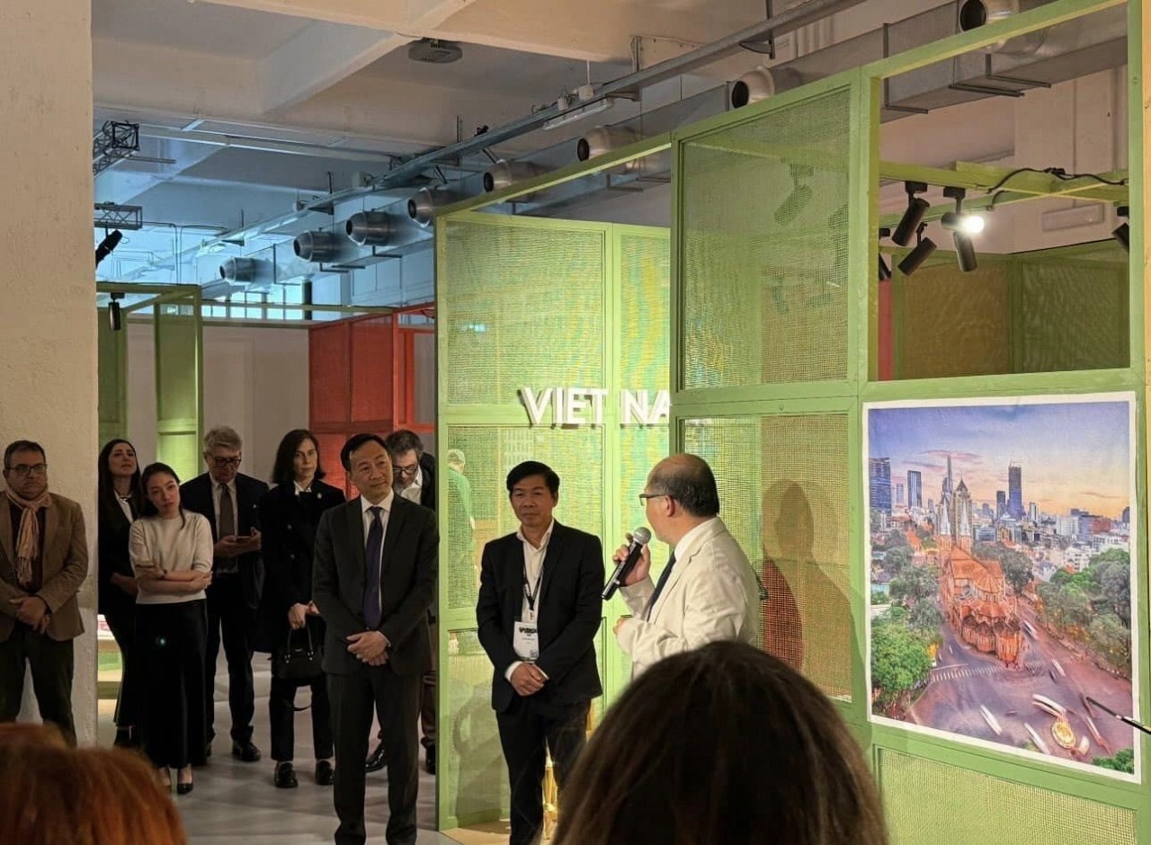The Vietnam pavilion at Milan Design Week. Photo: VGP/HA
