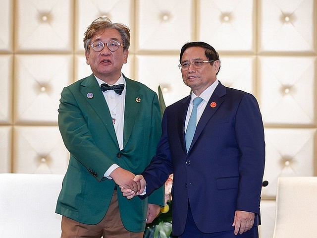 Prime Minister Pham Minh Chinh and Co-Chairperson of the Presidential Commission on Carbon Neutrality and Green Growth of the Republic of Korea, Dalian, June 25, 2024. Photo: VGP/Nhat Bac