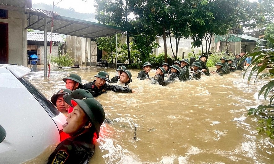 Heavy rain flood parts of northern Ha Giang province in June 2024. (Photo: baohagiang.vn)