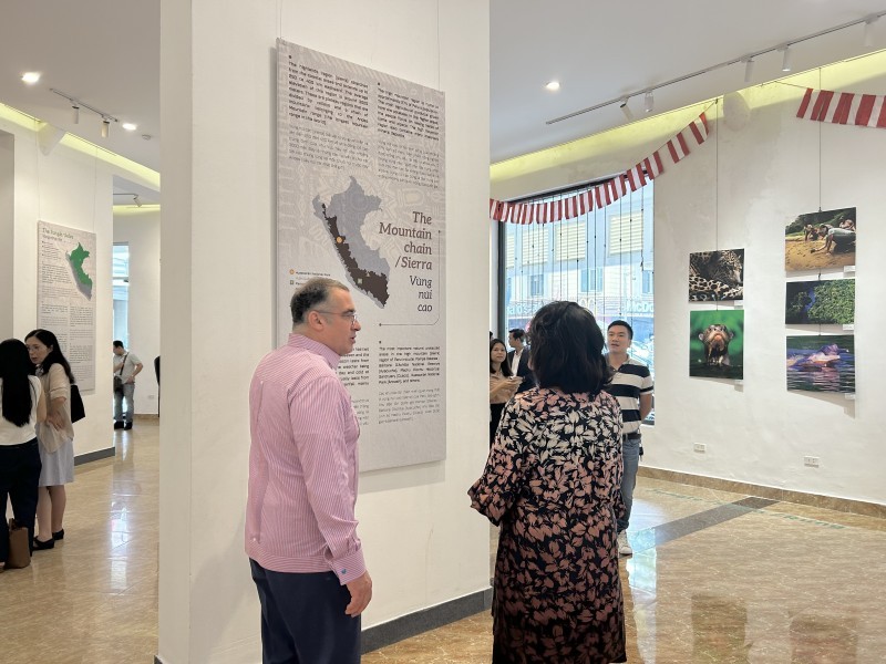 Foreigners living and working in Vietnam visit the photo exhibition. Foreigners living and working in Vietnam visit the photo exhibition.