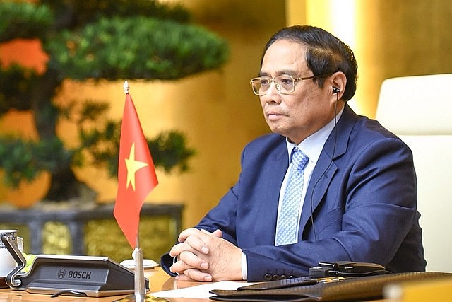 Prime Minister Pham Minh Chinh virtually joins the third Voice of Global South Summit, August 17, 2024. Photo: VGP Prime Minister Pham Minh Chinh virtually joins the third Voice of Global South Summit, August 17, 2024. Photo: VGP