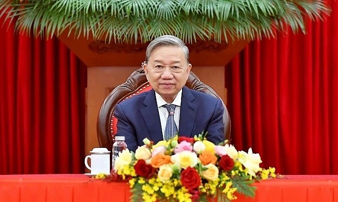 General Secretary of the Communist Party of Vietnam (CPV) Central Committee To Lam holds phone conversation with First Secretary of the Communist Party of Cuba (CPC) Central Committee and President of Cuba Miguel Díaz-Canel  (Photo: nhandan.vn)