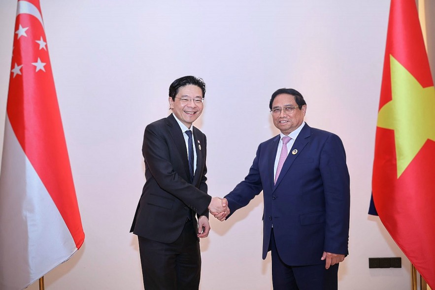 Prime Minister Pham Minh Chinh and Singaporean Prime Minister Lawrence Wong. Photo: Nhat Bac Prime Minister Pham Minh Chinh and Singaporean Prime Minister Lawrence Wong. Photo: Nhat Bac