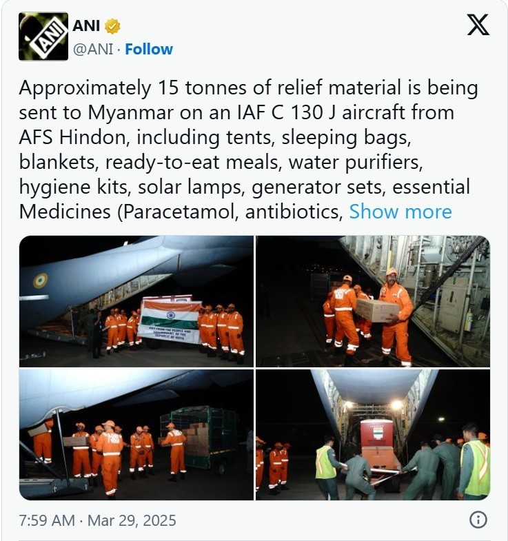 International Community Extends Support to Myanmar and Thailand Over Earthquake