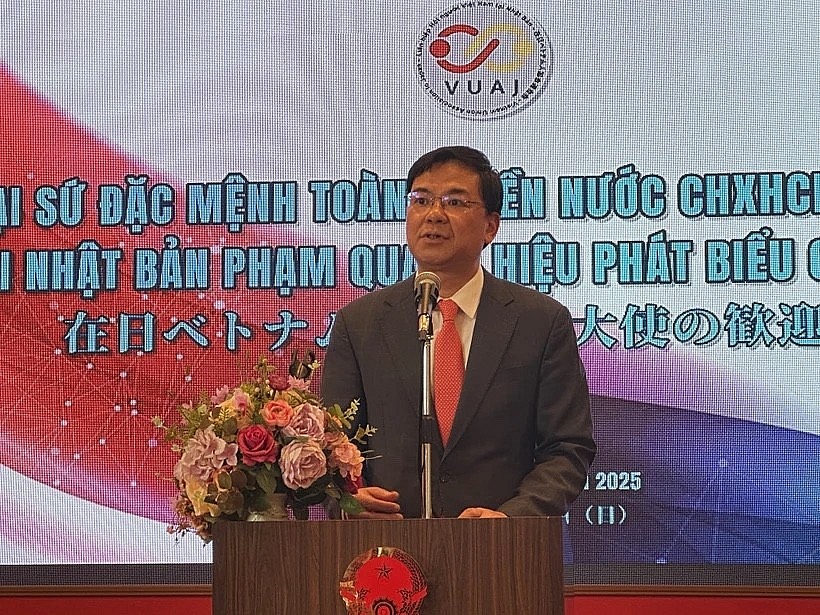 Vietnamese Ambassador to Japan Pham Quang Hieu speals at the event (Photo: VNA)