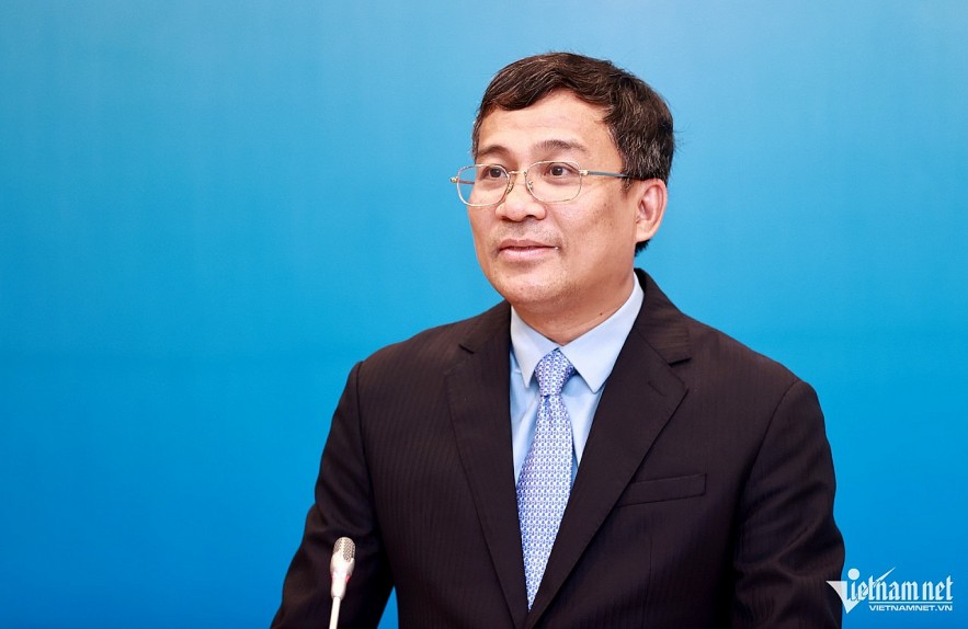 Standing Deputy Minister of Foreign Affairs Nguyen Minh Vu speaking at the press conference. Photo: Pham Hai