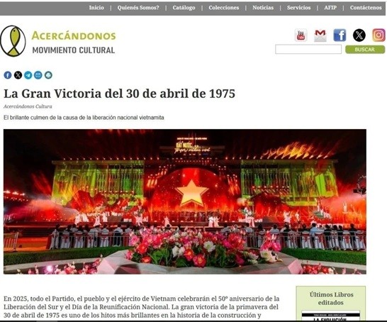 Vietnam’s 50-year Reunification Celebration Garners Argentine Press’s Attention