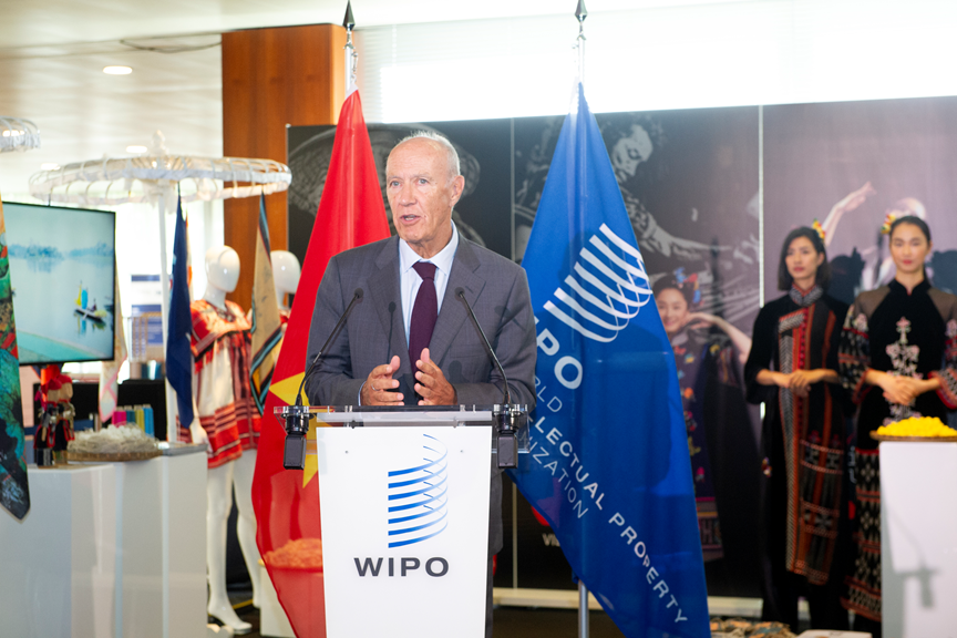 vietnam silk brocade exhibition underway in wipo headquarters
