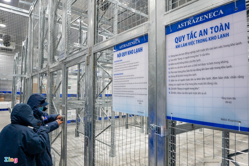 A close look at AstraZeneca Covid-19 vaccine at cold storages in HCMC