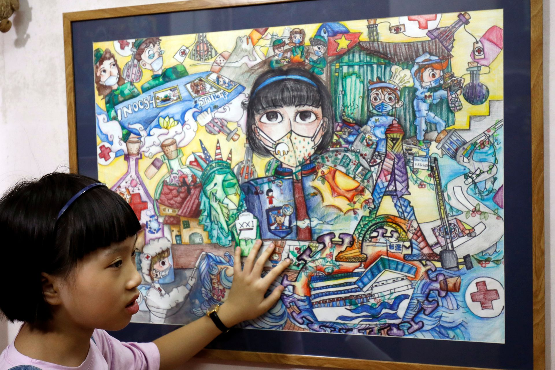 coronavirus themed paintings by vietnamese girl praised intl media