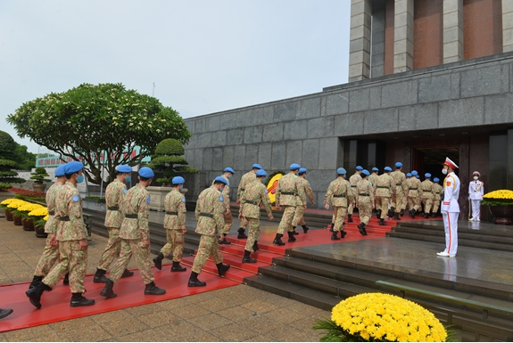 UN Peacekeepers stationed in South Sudan pay tribute to President Ho Chi Minh
